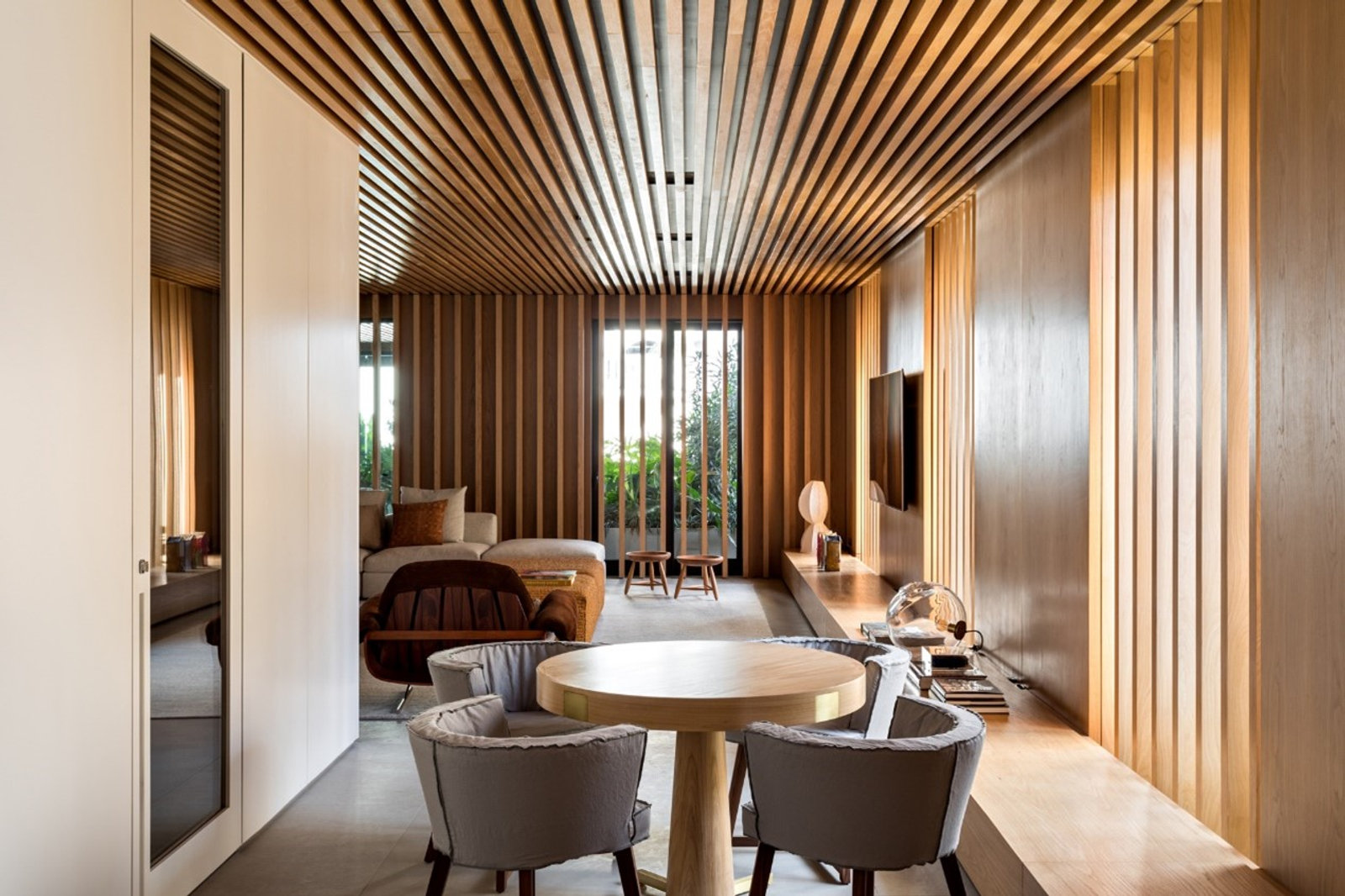 Wall panels on the Wall Max showroom floor in Antioch, California